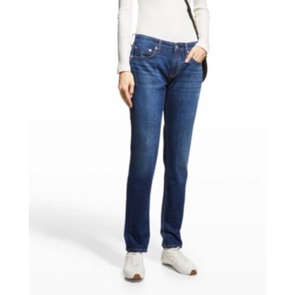 Rag & Bone Sz 28 Jeans Dre Stowe Low-Rise Slim Boyfriend Classic Preppy Office - Picture 1 of 8